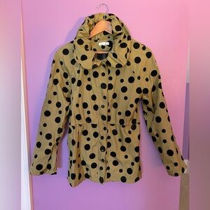 Adorable polka dot lightweight jacket. Size small. 100% polyester.